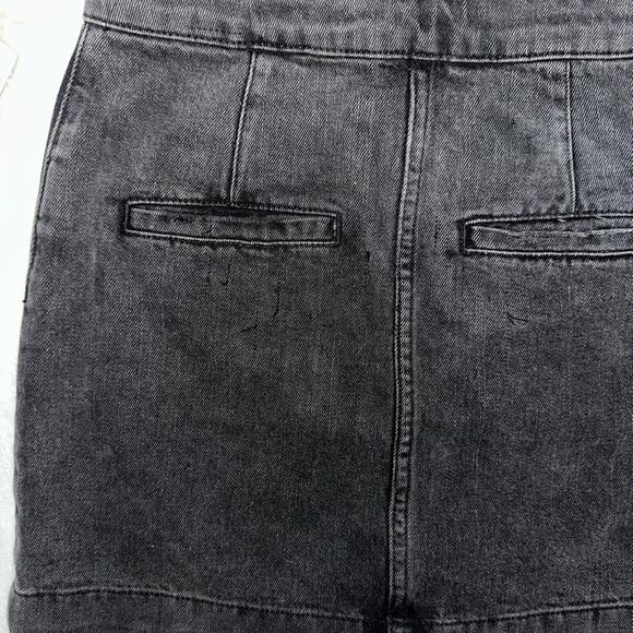 Free People Dark Gray Button-Front Midi Skirt we are the people NWT - Picture 10 of 15